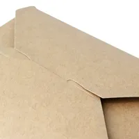 Boîtes en carton rectangulaires brunes de 1200 ml, empilables, pour plats à emporter - 300 pcs/carton