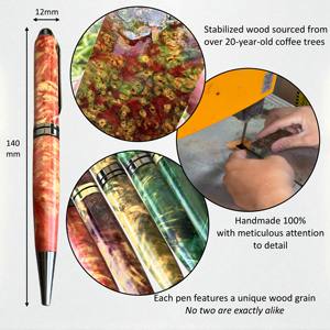 Stabilized Wood Ballpoint Pen Luxury Handmade 0.7mm Writing Width Business Gift <b>Wedding</b> <b>Souvenir</b> Pen Sapphire Collection - Product Image 6