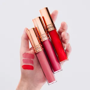 Kustom Multi Warna Nude Lipstik Label Pribadi Kosmetik Merah Matte Creamy Lipstik Tahan Air