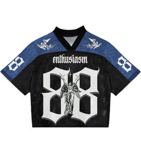 Camiseta de fútbol americano de calidad superior OEM 2025, camiseta de malla personalizada para entrenamiento, camiseta de gran tamaño - Product Image 1