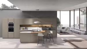 Puerta de armario agitador de madera maciza de estilo europeo americano para apariencia moderna de cocina - Product Image 2