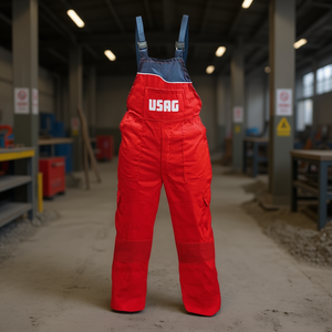 Overol de Seguridad Rojo/Azul Usag para Protección Laboral - Product Image 3