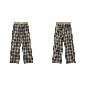 Trending Women's Autumn Patchwork Mid <b>Waist</b> Eco-Friendly Breathable <b>Trouser</b> <b>Elastic</b> <b>Waist</b> Closure Casual Style Flat Pants - Product Image 1