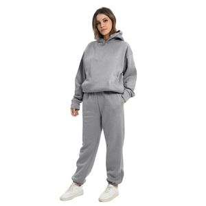 Custom Logo Stacked Sets Sweat Suits Unisex Two-Piece Autumn <b>Flare</b> Pants Cropped Hoodies Tracksuits Heavyweight Breathable - Product Image 3