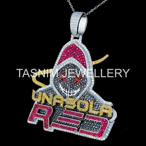 Unasola 925สเตอริงเงินคริสเตียนจี้ฮิปฮอปต้นไม้ได้รับการรับรองจาก Gia โมอิสซาไนท์น้ำแข็งชื่อตัวอักษรปาร์ตี้ส่วนบุคคล - Product Image 4