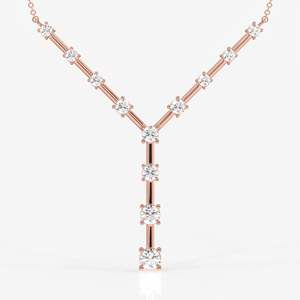 Collier en or 14 carats avec diamant cultivé en laboratoire pour femme Celeste - Product Image 4