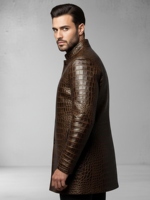 Veste d'hiver pour homme, nouvelle conception tendance, cuir vintage, toile de vache, personnalisable, régulière, imperméable, séchage rapide, coupe-vent