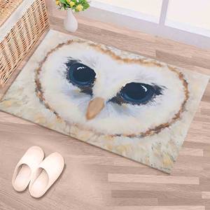 Alfombra con Diseño de Búho: Alfombra Decorativa Antideslizante para Mascotas, Alfombra Delgada de Tela No Tejida - Product Image 1