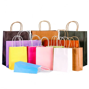 ถุงกระดาษคราฟท์สีขาวย่อยสลายได้แบบกำหนดเองพร้อมหูหิ้วแบบบิด สำหรับบรรจุภัณฑ์อาหาร ขนมปัง ของหวาน อาหารแบบนำกลับบ้าน พิมพ์โลโก้ตามสั่ง - Product Image 2