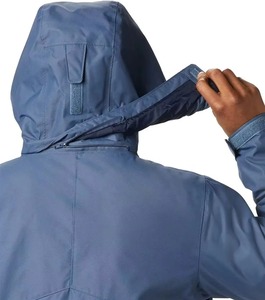 Hombres Diseño de logotipo personalizado Ropa de calle Chaqueta de lluvia cortavientos 100% Poliéster Impermeable Sellado Color azul Cremallera Hombres Chaquetas de lluvia - Product Image 3