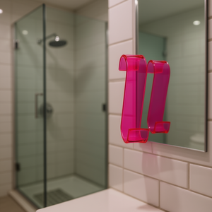 Merlino Fuchsia ตะขอเสื้อคลุมห้องน้ำโปร่งใส2025 P0 gedy ขนาด3.2x6.7x12ซม. - Product Image 3