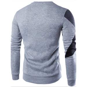 OEM Soft Man 100 Cotton Regular Fit Winter <b>Lined</b> Solid Custom Embroidered Logo Crewneck <b>Hoodies</b> Sweatshirts for <b>Men</b> - Product Image 4