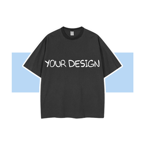 100% camisetas de gran tamaño de algodón para Hombres estilo Hip Hop letra 3D Puff impresión alto lavado ácido bolsillo camisetas recomendadas para pantalla - Product Image 2