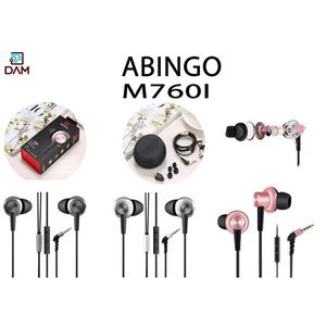 Écouteurs filaires Abingo M760I avec micro pour la musique et les appels, disponibles en noir, argent et rose - Product Image 3