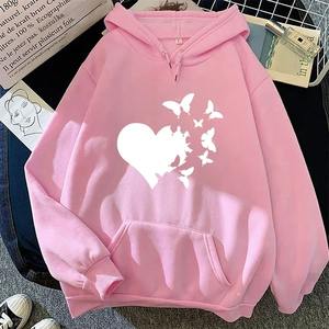 Sweats à capuche décontractés personnalisés au design élégant Nouveau pull imprimé à épaules tombantes 100% sweats à capuche en gros en coton pour femme - Product Image 6