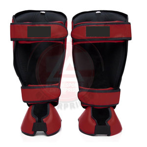 Espinilleras de Kickboxing de Alta Calidad Hechas a Medida, Espinilleras de Entrenamiento de Muay Thai, Protector de Piernas Profesional de Cuero PU para MMA - Product Image 2