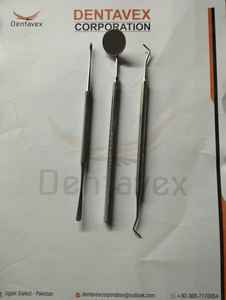 Kit dentaire d'hygiène buccale Kit d'examen. Kit d'instruments chirurgicaux Kit d'outils dentaires 4 pièces avec miroir/Tweeze/sonde - Product Image 2