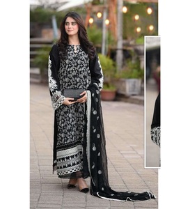 Vente en gros du dernier costume Salwar georgette brodé de créateur pour femmes adultes vêtements indiens et pakistanais d'Inde et du Pakistan - Product Image 1