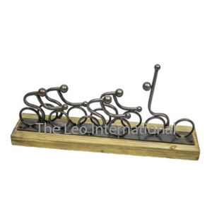 Estatua Decorativa con Diseño de Doble Corazón, Base de Mármol Negro Chapada en Oro, Estilo Nórdico, Extensible - Product Image 4