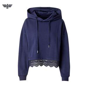 2025 Meilleure vente femmes long pull à capuche couleur personnalisée en détresse tricoté Design Style de rue saison d'hiver 100% coton - Product Image 2