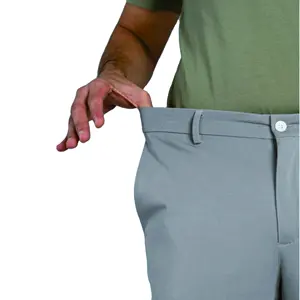2023 צ 'ינו מכנסיים גברים למתוח Slim קלאסי Fit מקרית קיץ מכנסיים מכנסיים דק כותנה אלסטי מותניים קוריאני זכר עסקים אור