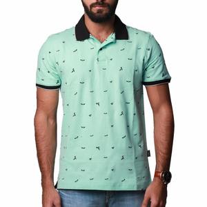 เสื้อยืดโปโลพิมพ์ลายของผู้ชายเสื้อโปโลแขนสั้นเข้ารูปใส่สบายปรับแต่งได้2025บริการ OEM - Product Image 2