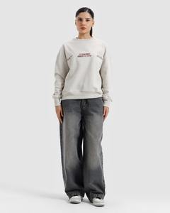 2025 <b>Top</b> Trending Wholesale Custom 320 Gsm 100% Cotton Embroidery Boxy Pullover <b>Ladies</b> Sweatshirt High Quality for Women's - Product Image 1