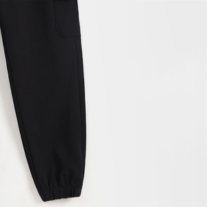 Pantalon en coton pour femme de qualité supérieure, coupe régulière, fermeture à cordon, tissu en toile, plat, respirant, séchage rapide pour l'automne - Product Image 5