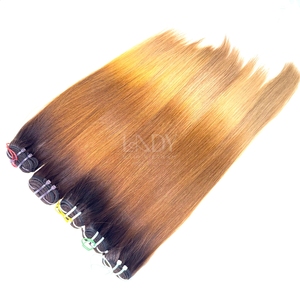 Bonne qualité Soyeux Droit Faire des paquets de couleur Ombre à partir d'extensions de cheveux humains vietnamiens Pas d'emmêlement Pas de perte - Product Image 5