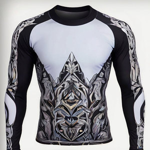 2025 mejor calidad Premium logotipo personalizable mujer Rash Guard conjunto corto de talla grande entrenamiento térmico atletismo para verano - Product Image 2