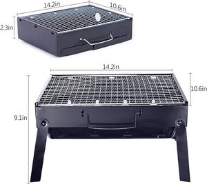 Parrilla de Carbón Plegable de Acero al Carbono, Ligera, Duradera y Portátil, para 3-5 Personas, con Dispositivo de Seguridad contra la Deficiencia de Oxígeno - Product Image 3