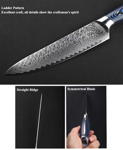 Venta al por mayor personalizado de alta calidad OEM ODM servicio profesional japonés Damasco cocina Chef cuchillo ambidiestro acabado cepillado - Product Image 4