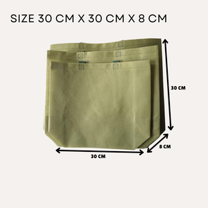 กระเป๋าสปันบอนด์โทนสีธรรมชาติพร้อมด้ามจับแบบผสมเป็นมิตรต่อสิ่งแวดล้อม - Product Image 1