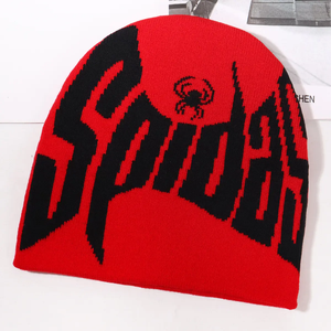 Double-sided Letters New Hot Selling Handmade 100% Acrylic Jacquard Beanie Trendy Knitted <b>Hat</b> for Men and <b>Women</b> <b>Winter</b> <b>Hat</b> Warm - Product Image 3