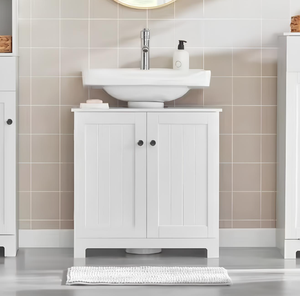 Meuble de salle de bain en bouleau au design moderne avec texture, coulisses à amortissement, peinture à base d'eau, style Shaker, étanche et anti-corrosion - Vente en gros - Product Image 2