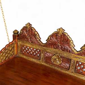 Silla Columpio Tradicional de Madera, Muebles Cómodos para Exteriores, para Jardín o Sala de Estar, Diseño Pintado - Product Image 6