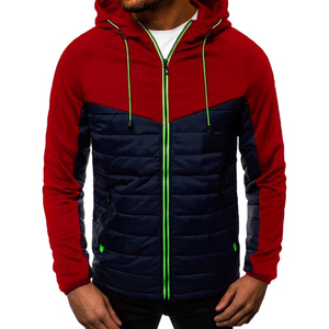 Blouson d'aviateur d'hiver en toile de polyester/coton pour hommes avec logo à col montant respirant et à séchage rapide - Product Image 1