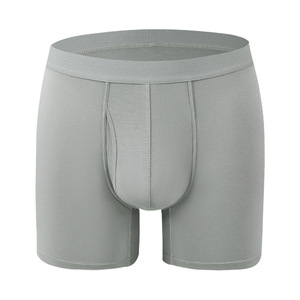 Nouveau short respirant en fibre de bambou personnalisé à la mode pour hommes sous-vêtements Extra longs Boxer Hip Hop Anti-rides - Product Image 5