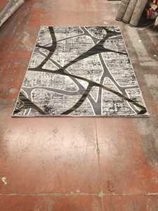 Alfombra Turca de Poliéster Jacquard Adiva, Hecha a Máquina, de Pelo Alto, Acolchada, Reversible, Lavable, Antideslizante y Resistente a las Manchas - Product Image 3