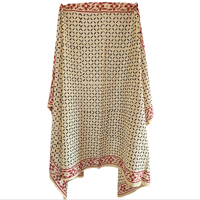 Sarong Pareo Unisexe en Coton 100% Indien, Imprimé à la Main avec Motifs Floraux Tendance, Écologique, Taille 44 Pouces X 72 Pouces