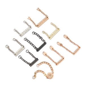 Women's Fashion Clothing Necklace Chain Decorative Logo Tag for Garment <b>Collar</b>-Customizable <b>Metal</b> Chain Accessory - Product Image 3