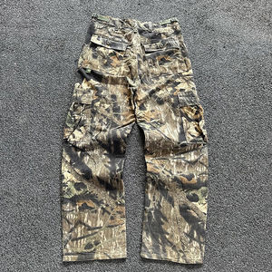 Custom Camouflage Casual Baggy Jogger Pants Streetwear Fashion with Pockets Straight Leg <b>Trousers</b> for <b>Men</b> 100% Cotton - Product Image 3