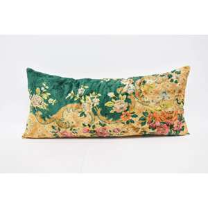 หมอนขนสัตว์ถักลายดอกไม้วินเทจลายมีหลายสี16X36นิ้วผ้าทอปักสี่เหลี่ยมสำหรับโซฟารถพื้นคริสต์มาส - Product Image 1