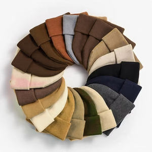 Custom Personalized Digital Printing Solid Color Knitted Unisex <b>Beanie</b> Winter Logo Design 100% Acrylic Beach Business <b>Beanies</b> - Product Image 3