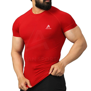Diseño personalizado Gimnasio Correr Camisas de compresión para los hombres de manga corta de los hombres de buena calidad Camisas de compresión - Product Image 2