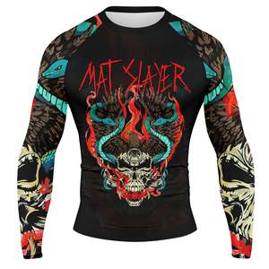 Top Sales Custom Printed BJJ & MMA Men's Rashguard Solid Color Sportswear at Wholesale Price - Product Image 1
