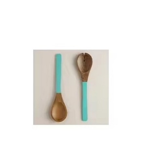 ชุดช้อนส้อมตะเกียบไม้พกพาแบบเรียบง่ายทันสมัย 3 ชิ้น สำหรับผู้ใหญ่ ด้ามยาวทรงรี สีพื้น 22.5 ซม. - Product Image 3