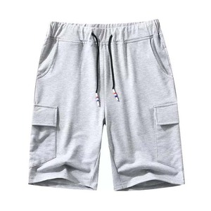 Short de jogging pour homme d'été avec logo personnalisé et poche latérale de haute qualité pour homme 100% polyester coton de couleur différente uni - Product Image 2