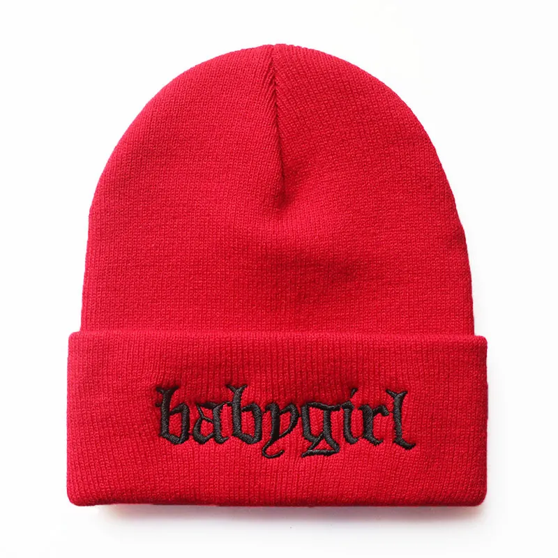 Nuovo Design moda Unisex berretti personalizzati pianura caldo lavorato a maglia cappelli invernali lettera Logo Beanie ricamo Beanie Hat