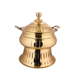 Recipiente para Calentar Comida de Acero Inoxidable con Acabado Dorado y Diseño Cuadrado Martillado, de Calidad Superior, para Hoteles y Restaurantes - Product Image 2